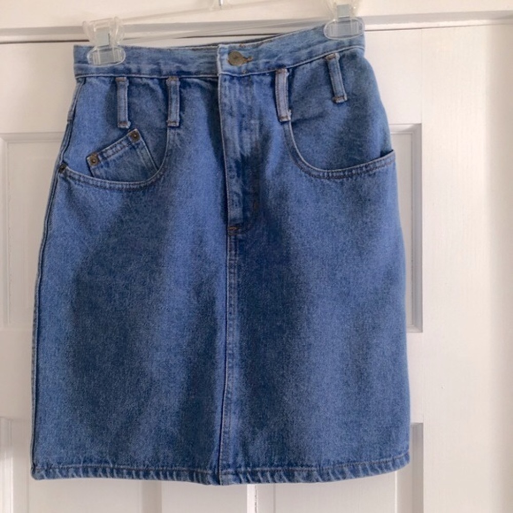 Unbranded Vintage 90s Denim Pencil Skirt 5 Juniors